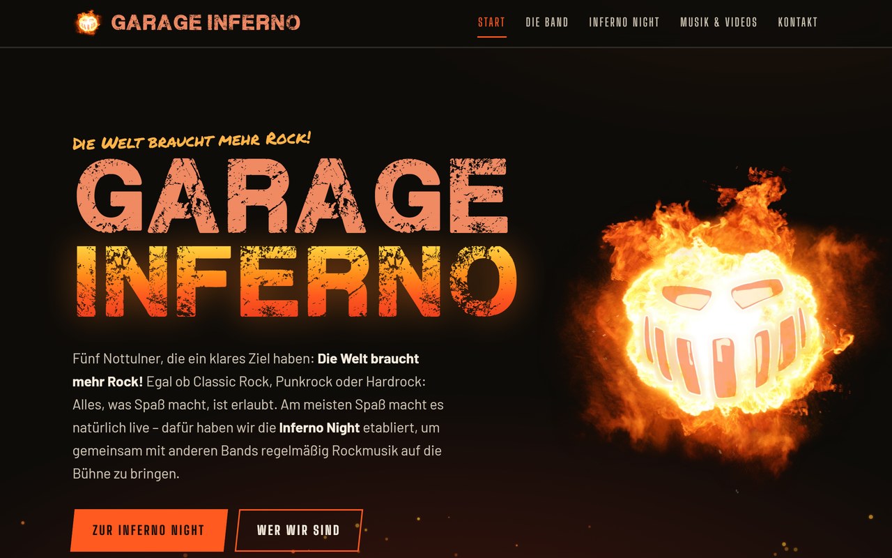 Screenshot von garage-inferno.de