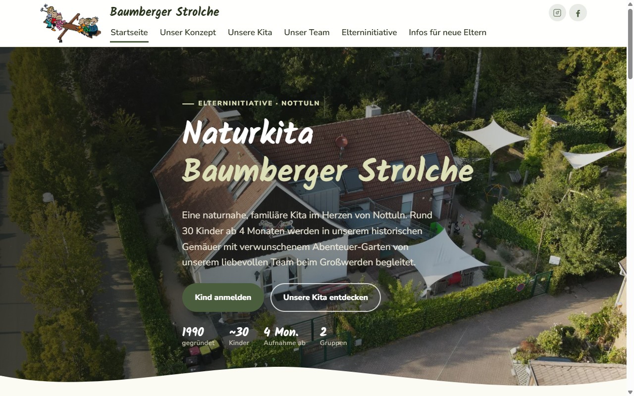 Screenshot of baumbergerstrolche.de
